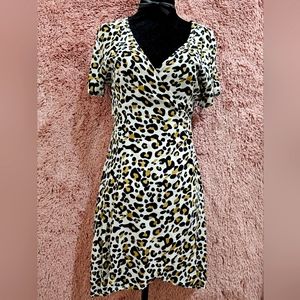 Princess Polly Leopard Print Mini Wrap Dress